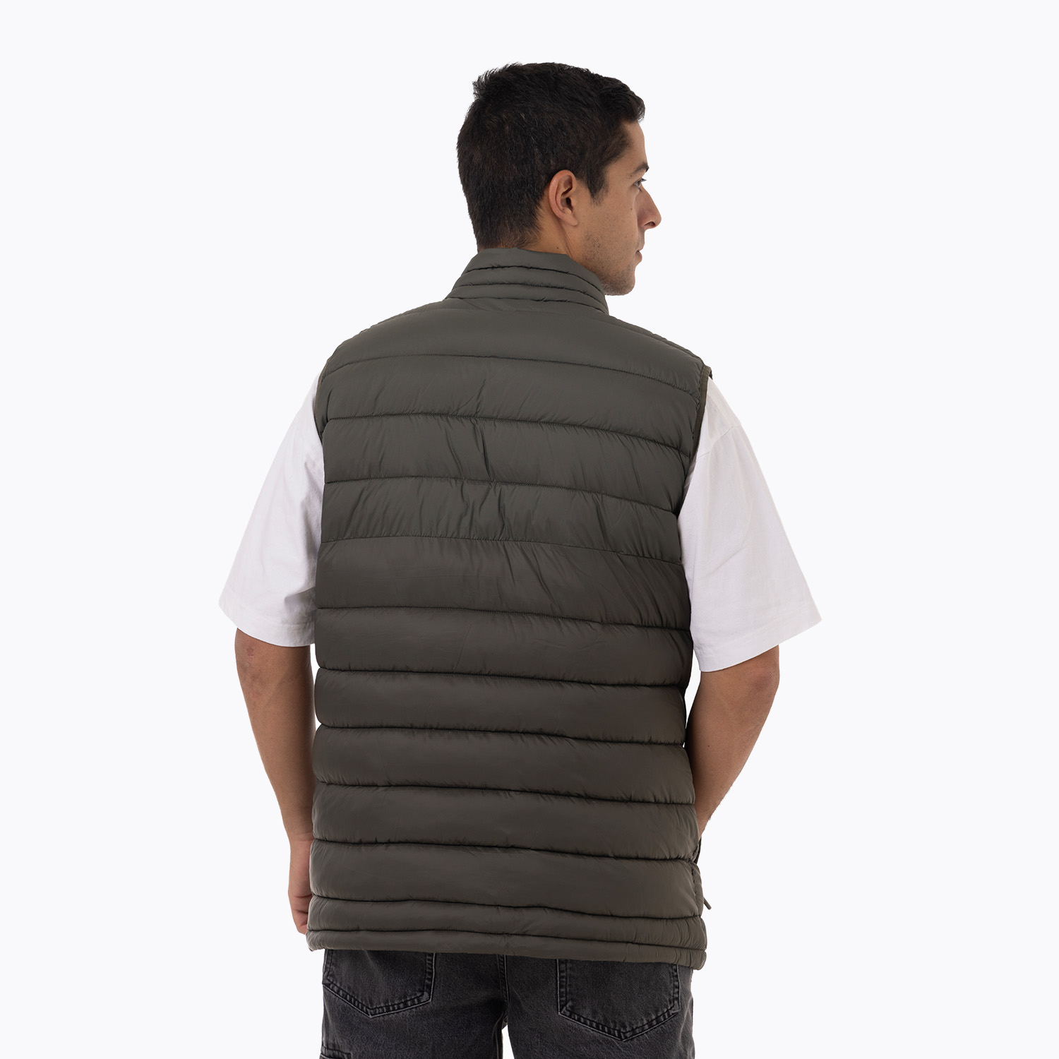 CHALECO HOMBRE HAZEIS FULL ZIPPER PARKA VERDE - 3