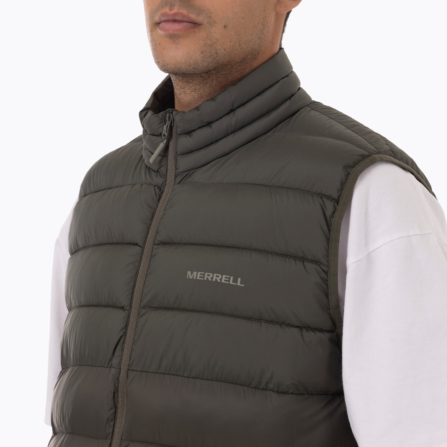 CHALECO HOMBRE HAZEIS FULL ZIPPER PARKA VERDE - 4
