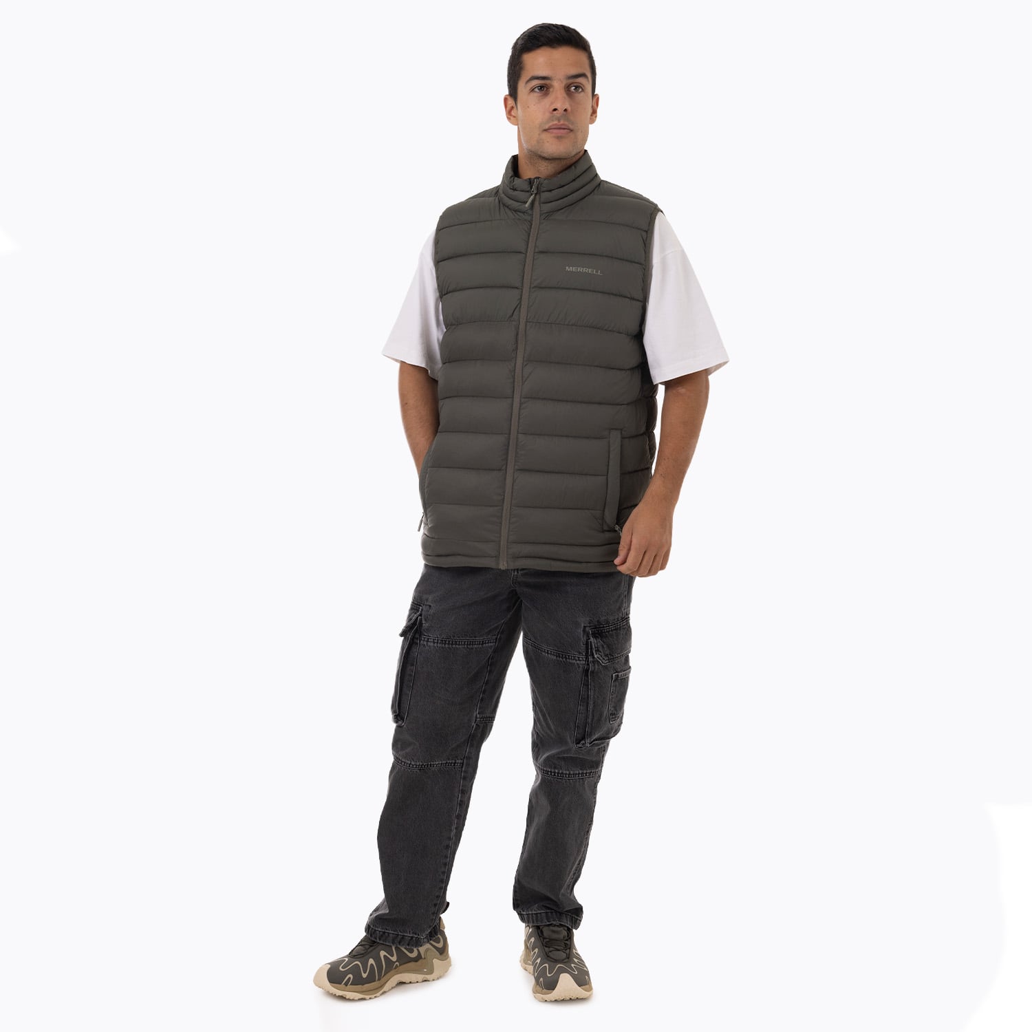 CHALECO HOMBRE HAZEIS FULL ZIPPER PARKA VERDE - 6