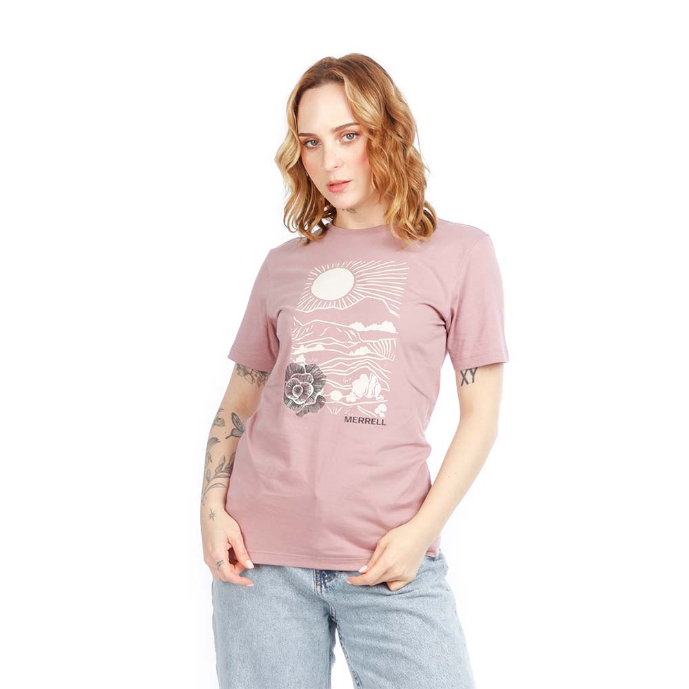POLO MUJER MERRELL TEE ROSE ROSADO - 1
