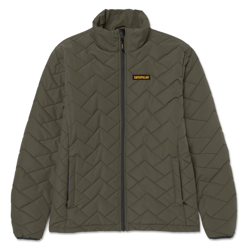 CASACA HOMBRE MEDIUMWEIGHT INSULATED QUILTED VERDE - 1