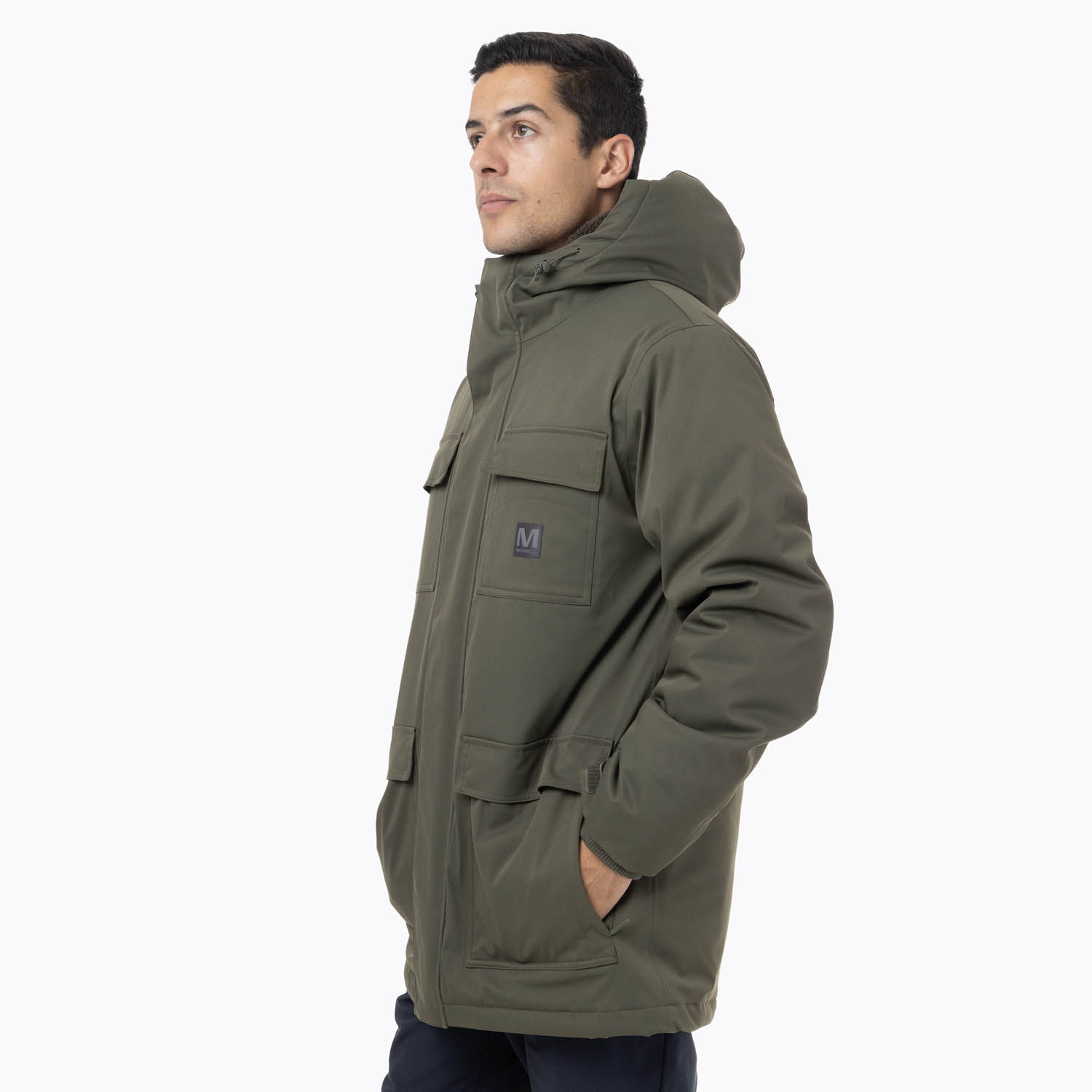 CASACA HOMBRE IONES LONG PARKA WITH HOOD VERDE - 2