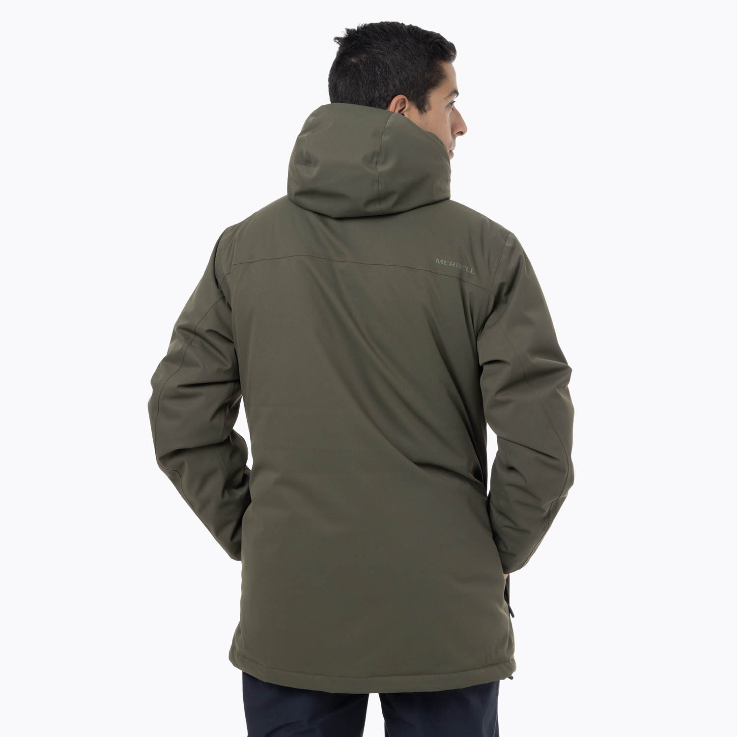 CASACA HOMBRE IONES LONG PARKA WITH HOOD VERDE - 3