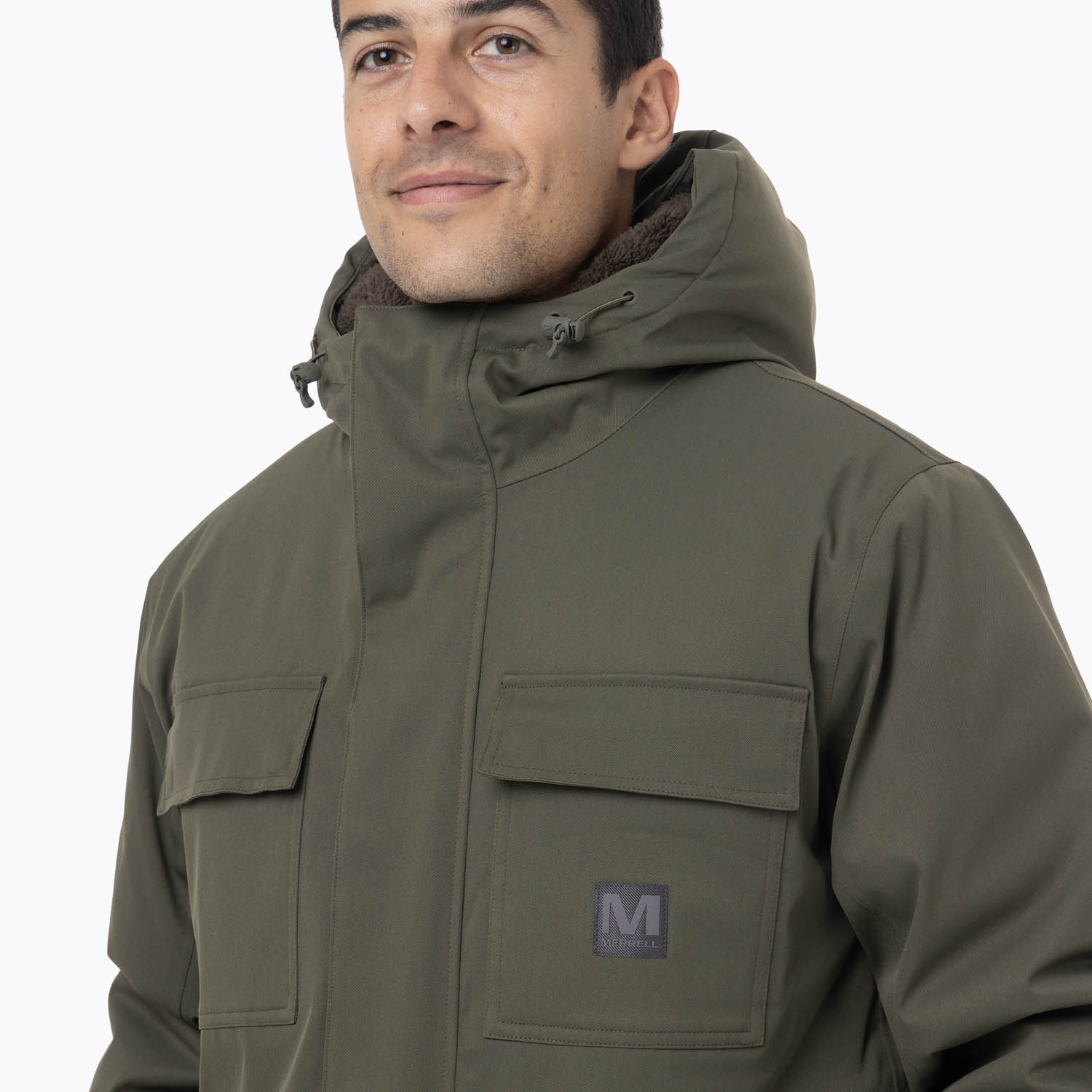 CASACA HOMBRE IONES LONG PARKA WITH HOOD VERDE - 4