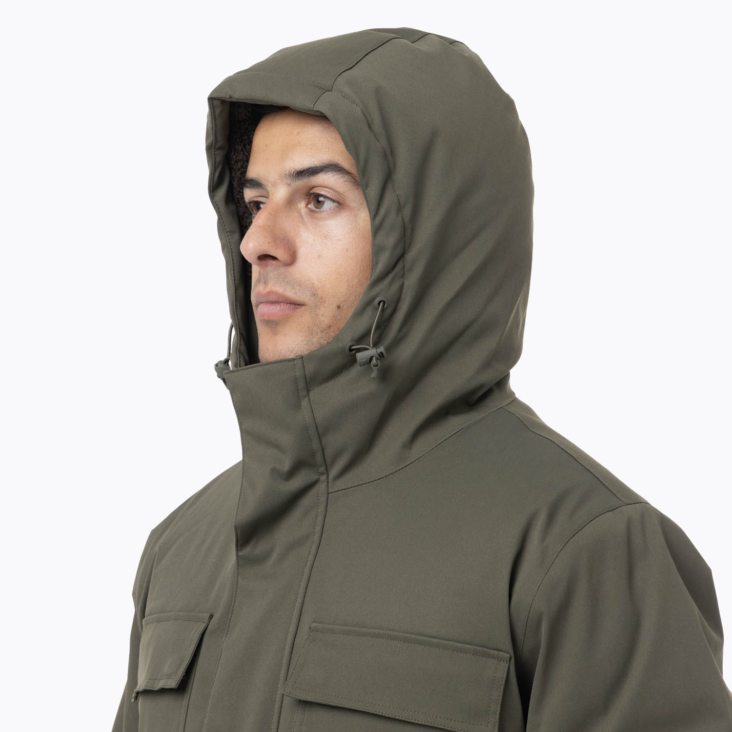 CASACA HOMBRE IONES LONG PARKA WITH HOOD VERDE - 5