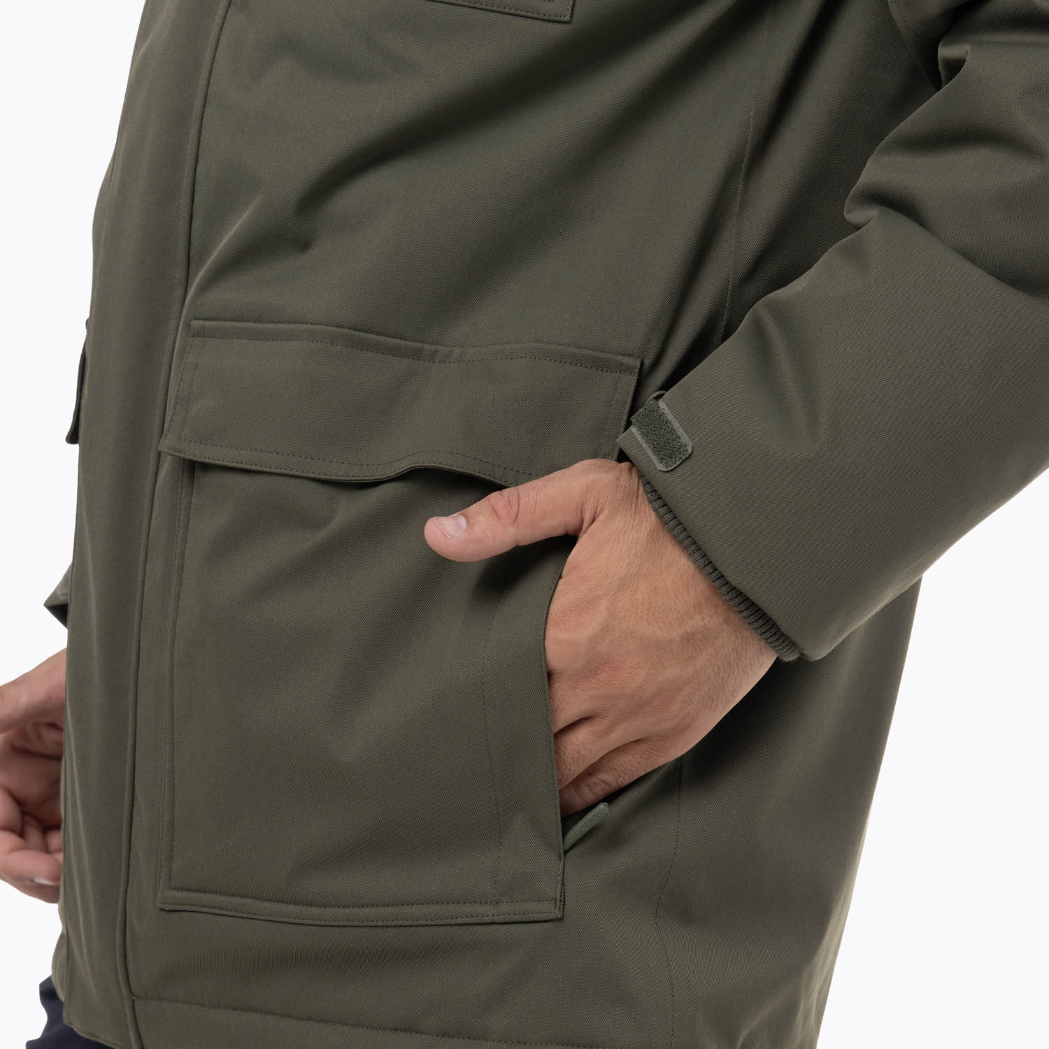 CASACA HOMBRE IONES LONG PARKA WITH HOOD VERDE - 6