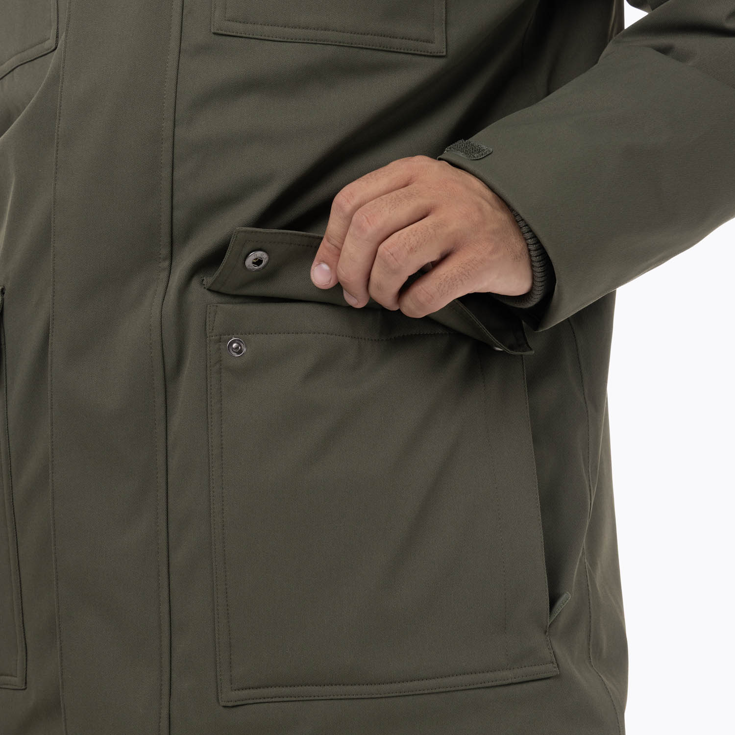 CASACA HOMBRE IONES LONG PARKA WITH HOOD VERDE - 7