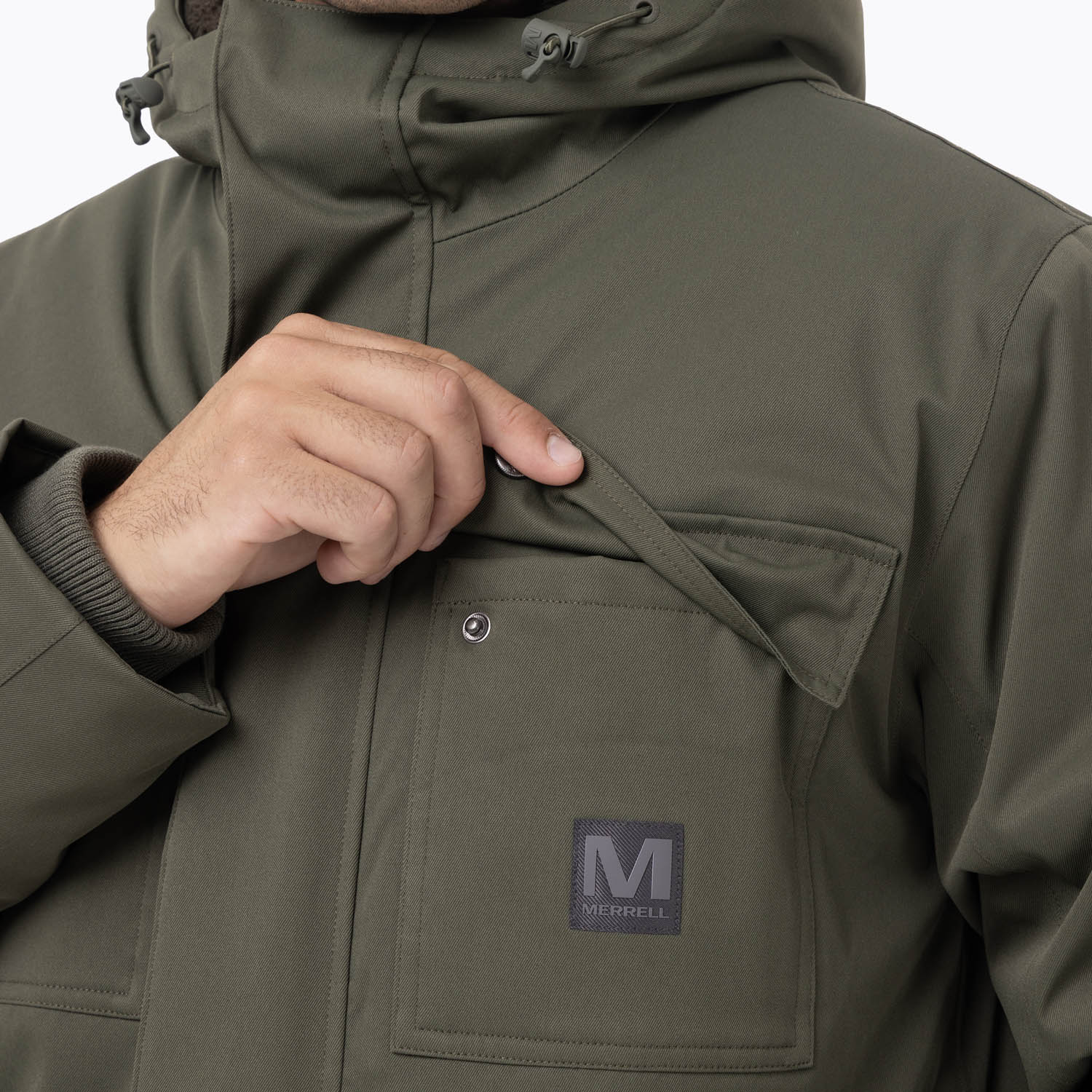 CASACA HOMBRE IONES LONG PARKA WITH HOOD VERDE - 8