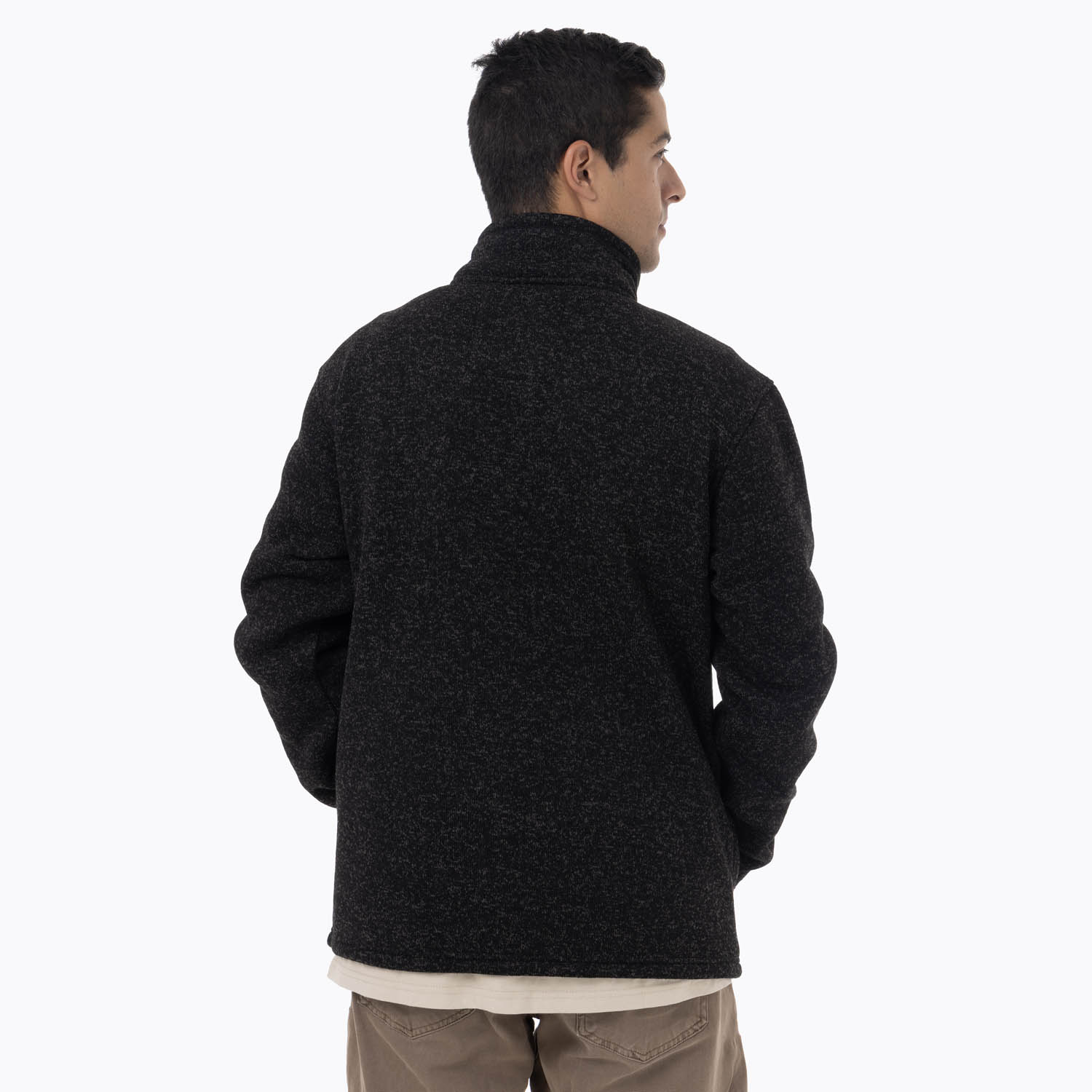 CASACA HOMBRE EPAUSS KNITTED FULL-ZIP MELANGE NEGRO - 3