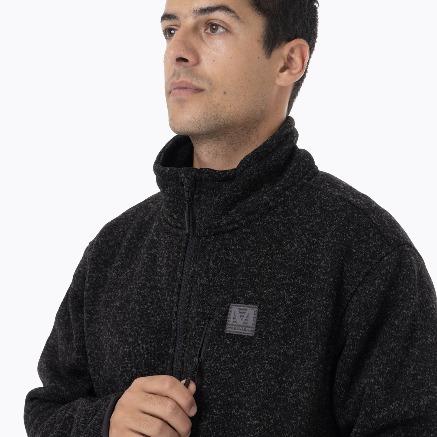 CASACA HOMBRE EPAUSS KNITTED FULL-ZIP MELANGE NEGRO - 4