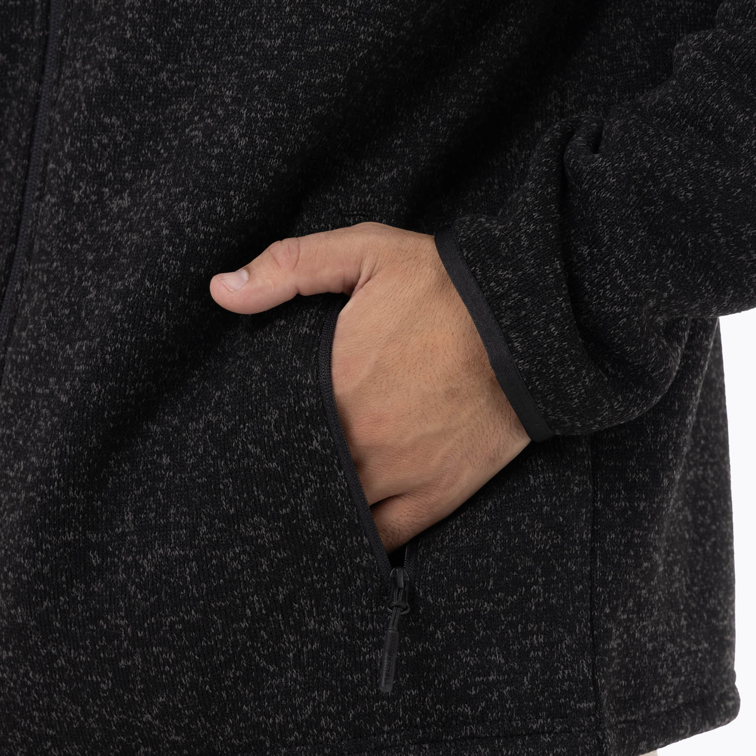 CASACA HOMBRE EPAUSS KNITTED FULL-ZIP MELANGE NEGRO - 6