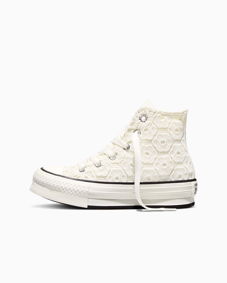 ZAPATILLAS NIÑA CHUCK TAYLOR ALL STAR EVA LIFT PLATFORM FLORAL CROCHET CREMA - 2