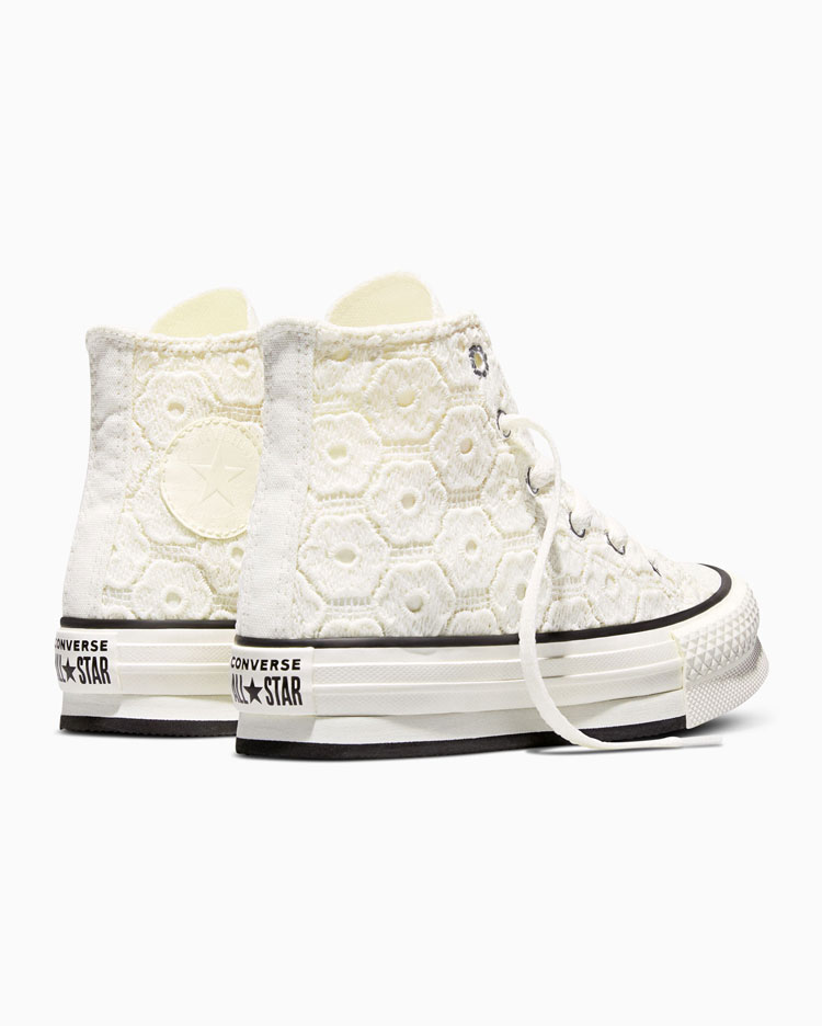 ZAPATILLAS NIÑA CHUCK TAYLOR ALL STAR EVA LIFT PLATFORM FLORAL CROCHET CREMA - 5