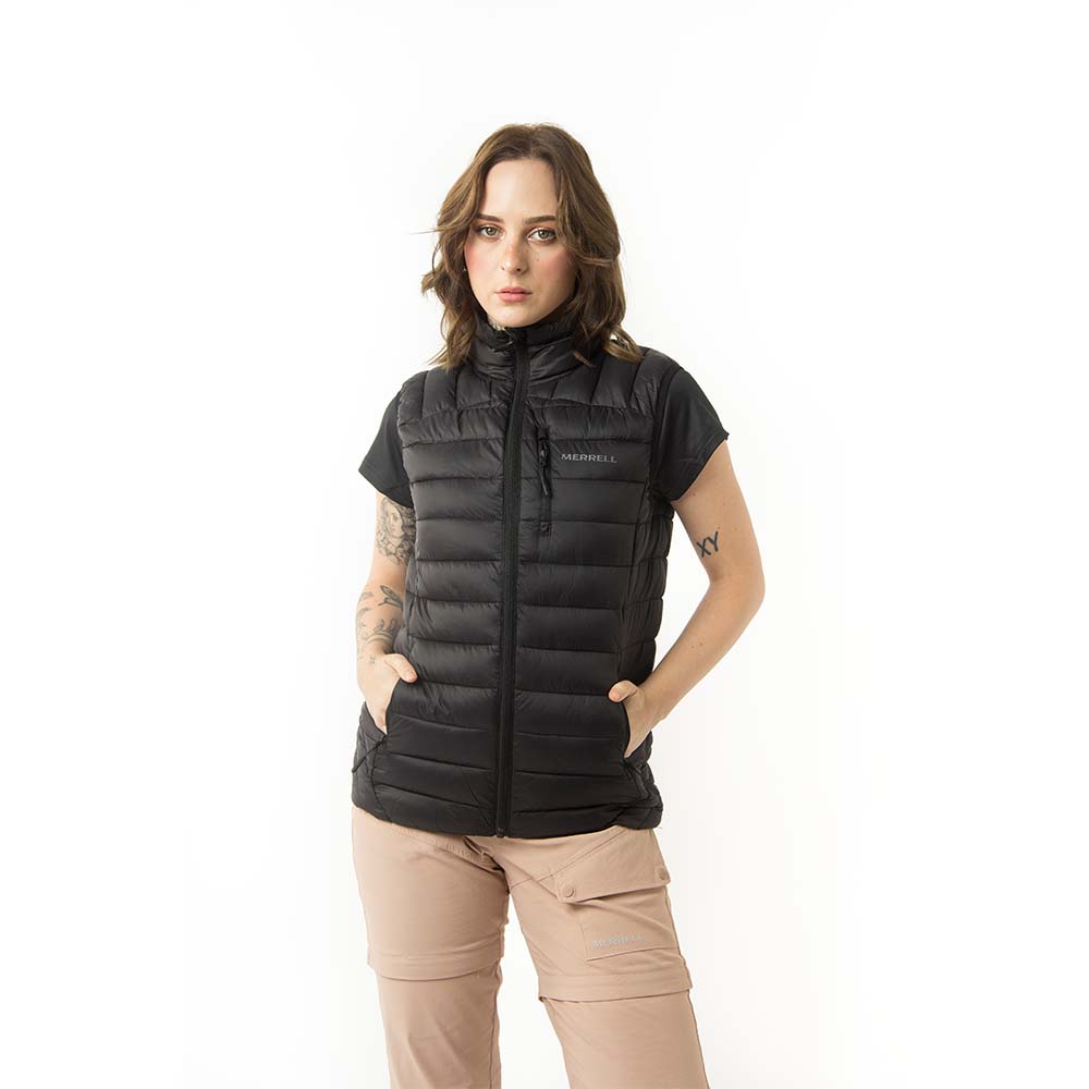 CHALECO MUJER INNOKO VEST NEGRO - 1