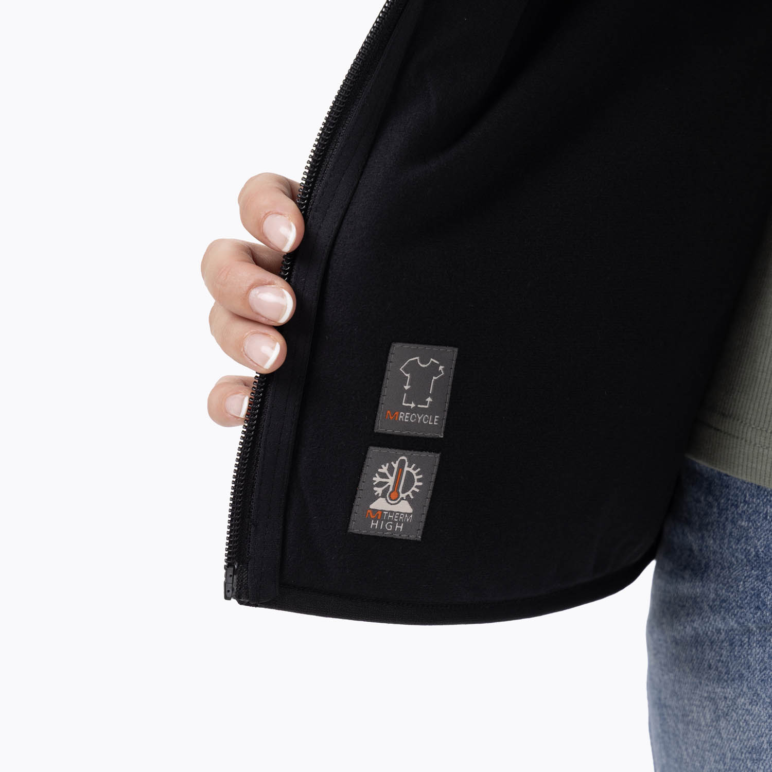 CASACA MUJER FULL-ZIP SHERPA NEGRO - 9