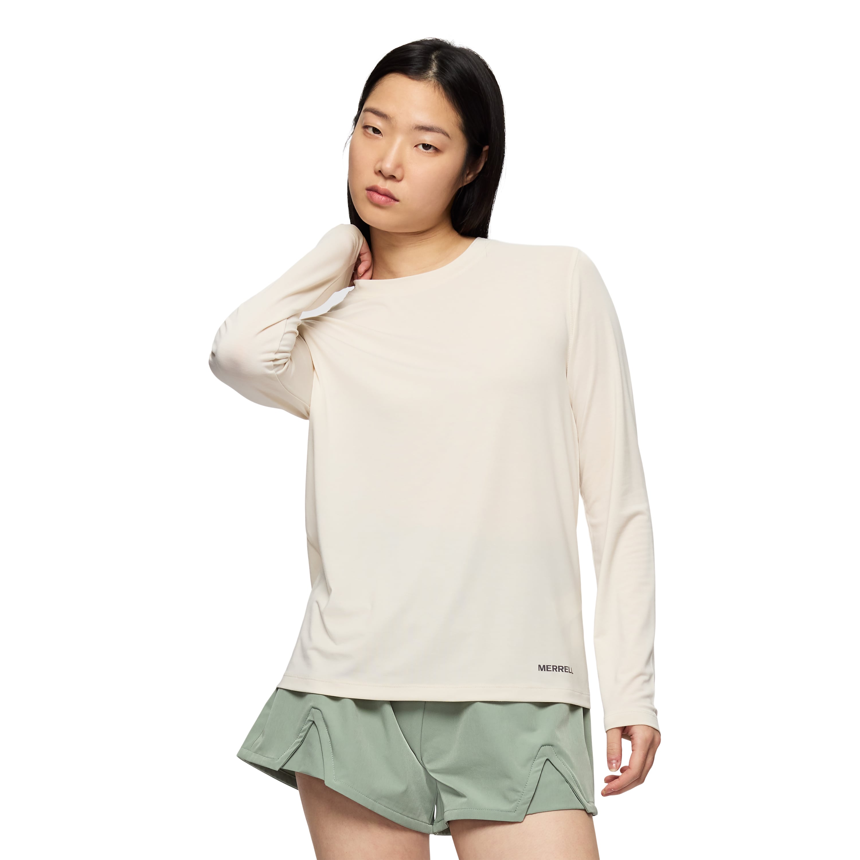 POLO MUJER LELA TENCEL LS BEIGE - 1