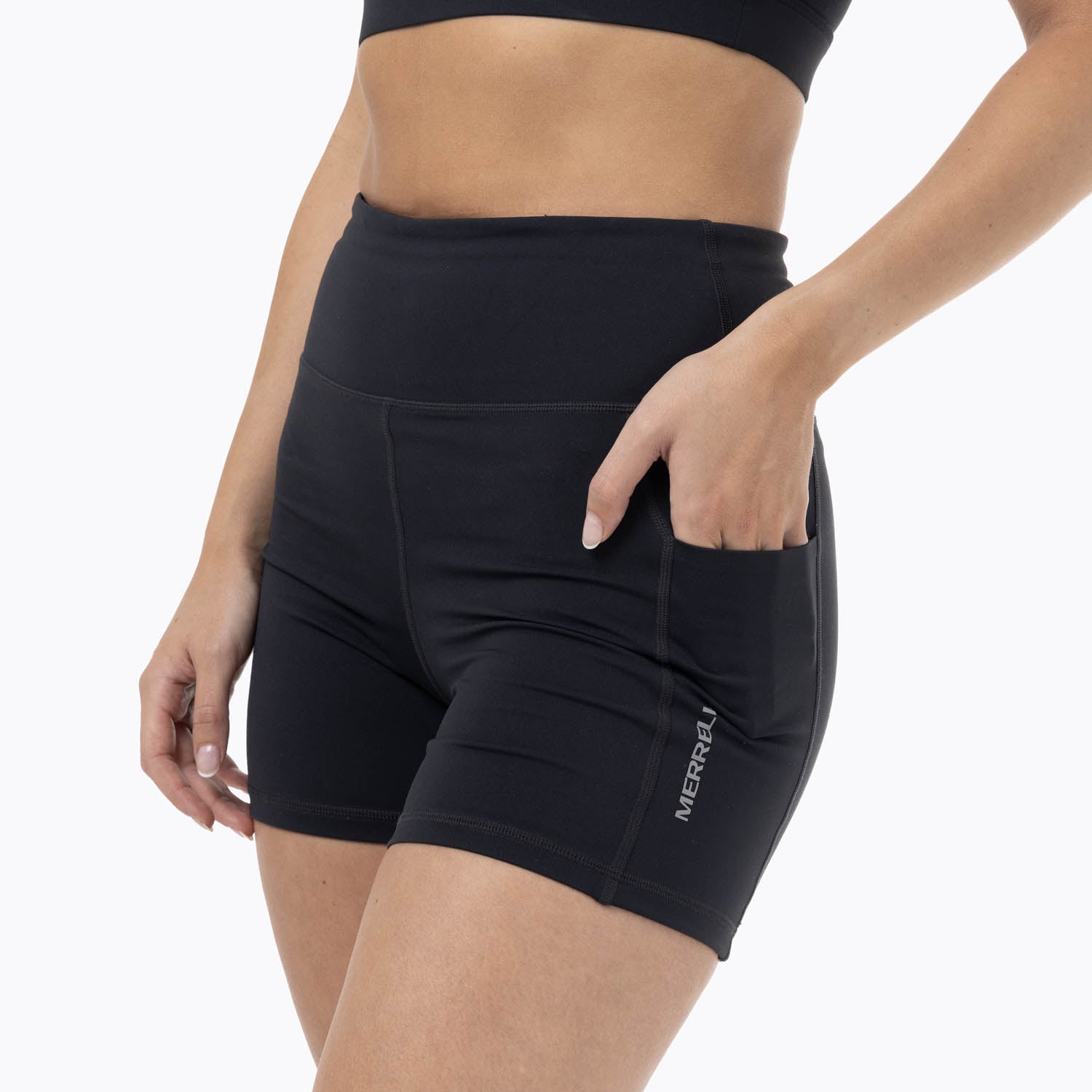 SHORT MUJER ANKLE FIT LEGGING / HIGH RISE NEGRO - 1