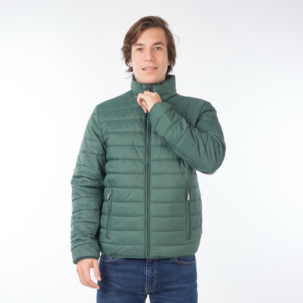 CASACA HOMBRE CONRAD SUPER LIGHTWEIGHT MOCK NECK PUFFER VERDE - 1