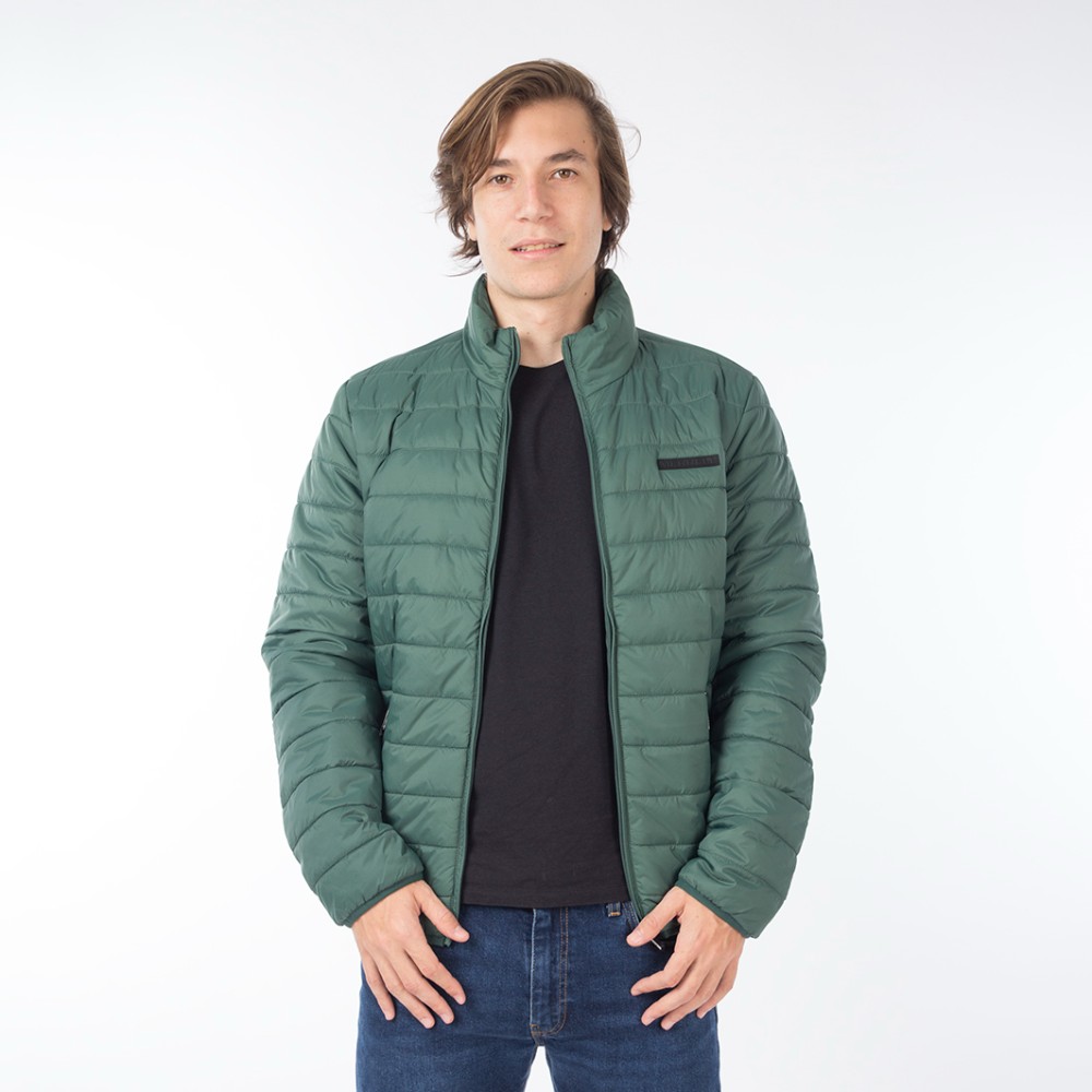 CASACA HOMBRE CONRAD SUPER LIGHTWEIGHT MOCK NECK PUFFER VERDE - 2