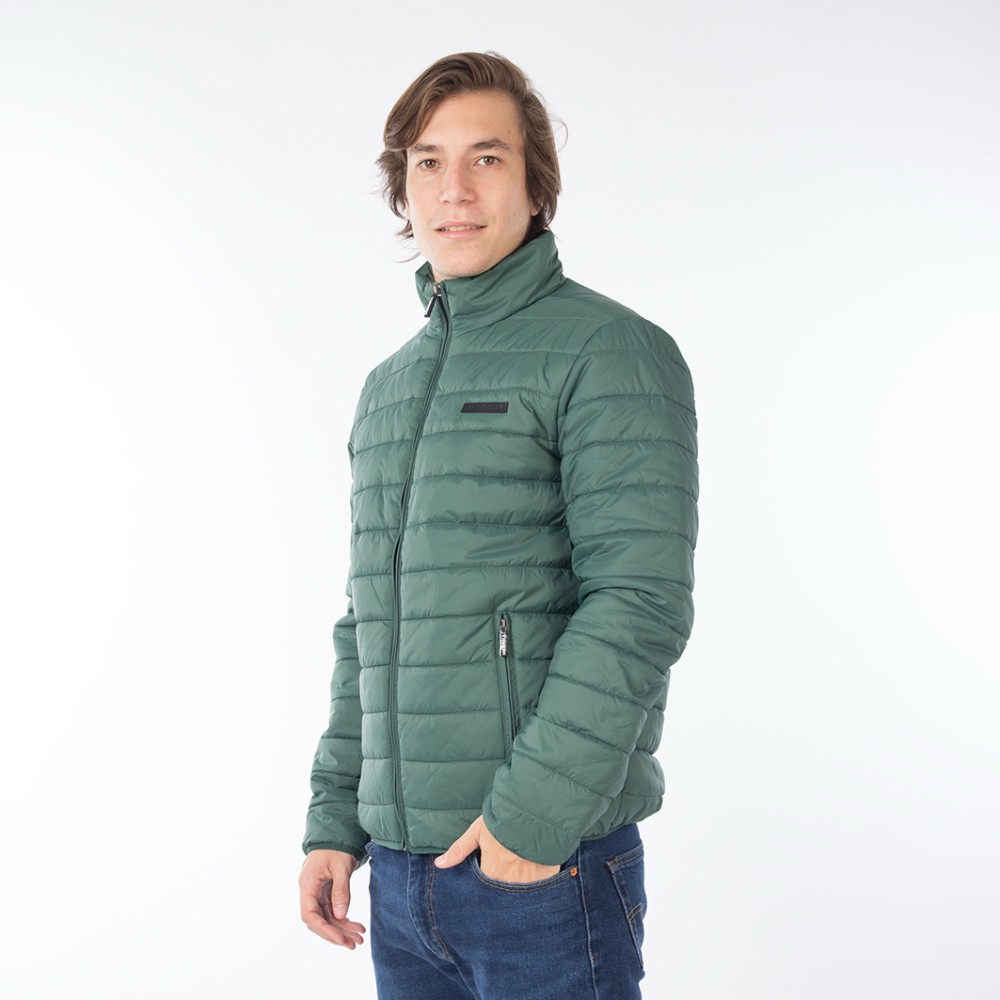 CASACA HOMBRE CONRAD SUPER LIGHTWEIGHT MOCK NECK PUFFER VERDE - 3