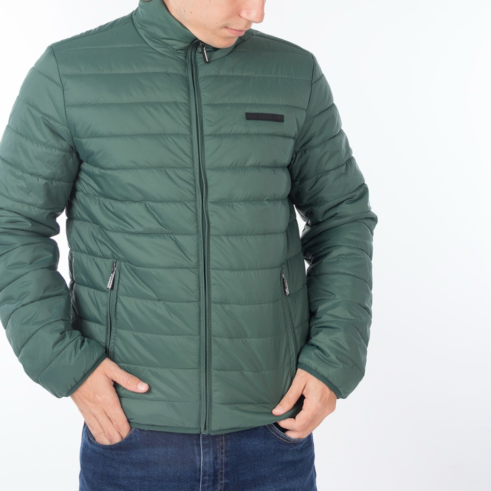 CASACA HOMBRE CONRAD SUPER LIGHTWEIGHT MOCK NECK PUFFER VERDE - 7