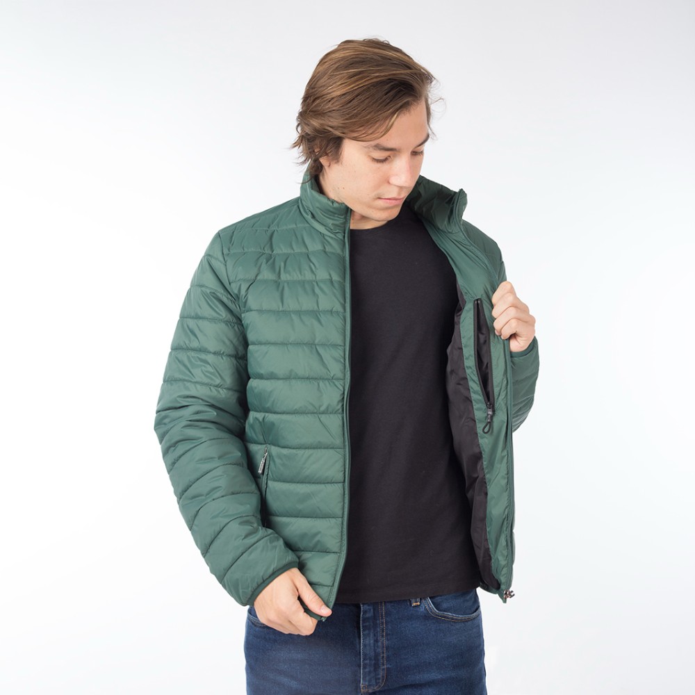 CASACA HOMBRE CONRAD SUPER LIGHTWEIGHT MOCK NECK PUFFER VERDE - 9