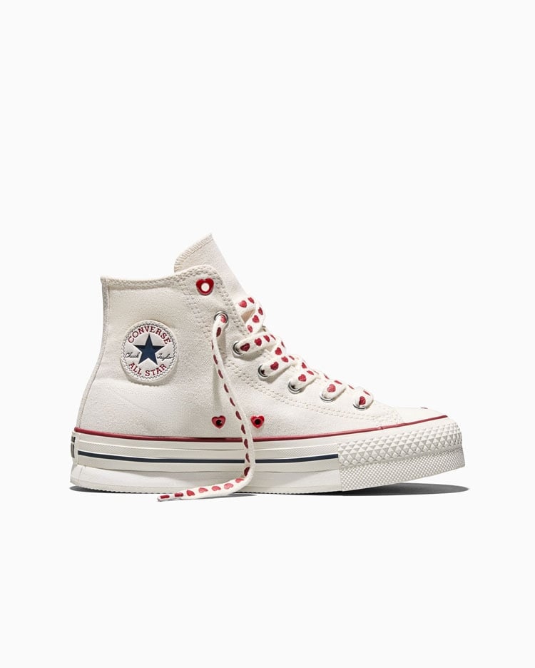 ZAPATILLAS MUJER CHUCK TAYLOR EVA LIFT PLATFORM HEARTS BLANCO - 1
