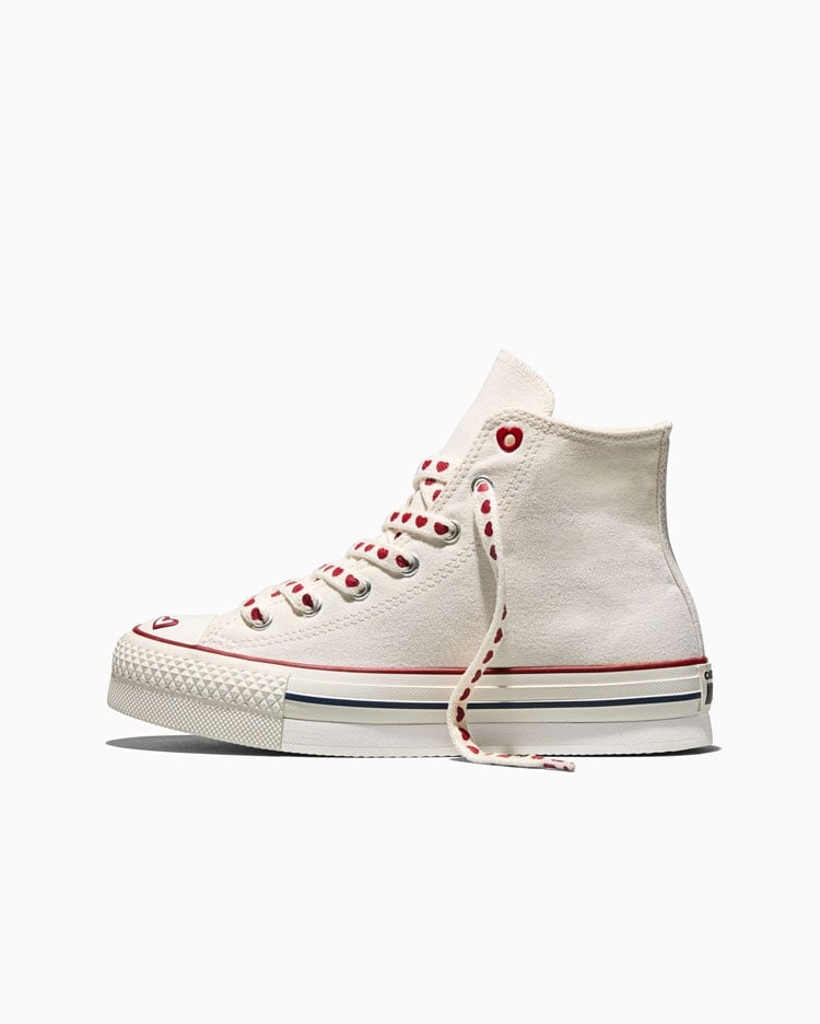 ZAPATILLAS MUJER CHUCK TAYLOR EVA LIFT PLATFORM HEARTS BLANCO - 2