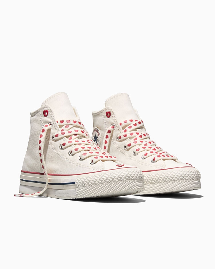 ZAPATILLAS MUJER CHUCK TAYLOR EVA LIFT PLATFORM HEARTS BLANCO - 4