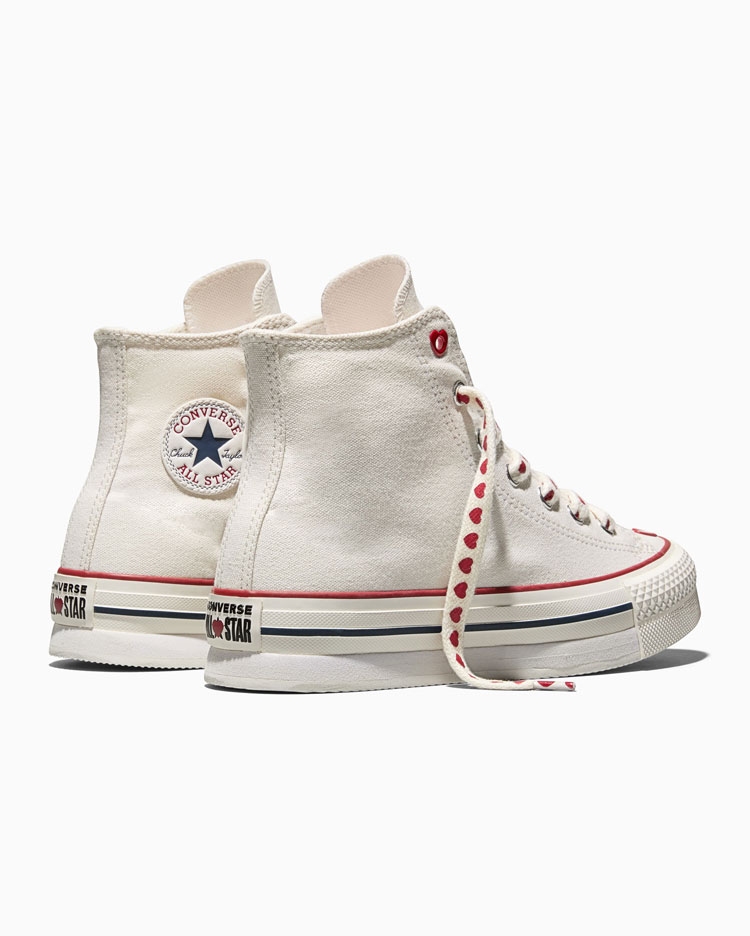 ZAPATILLAS MUJER CHUCK TAYLOR EVA LIFT PLATFORM HEARTS BLANCO - 5
