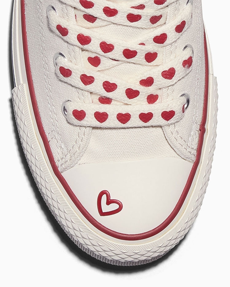 ZAPATILLAS MUJER CHUCK TAYLOR EVA LIFT PLATFORM HEARTS BLANCO - 7
