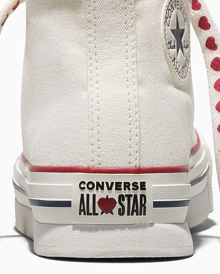 ZAPATILLAS MUJER CHUCK TAYLOR EVA LIFT PLATFORM HEARTS BLANCO - 8
