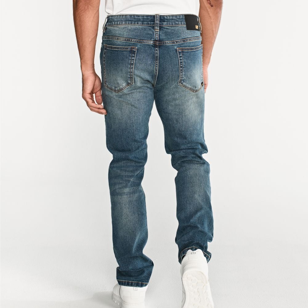 PANTALÓN JEAN HOMBRE ECO STRETCH DENIM SLIM CELESTE - 2