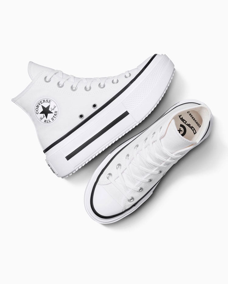 CHUCK TAYLOR ALL STAR DOUBLE STACK PLATFORM BLANCO - 3