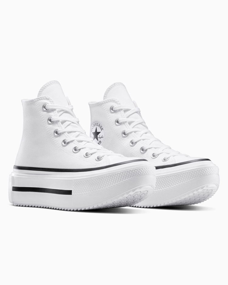 CHUCK TAYLOR ALL STAR DOUBLE STACK PLATFORM BLANCO - 4