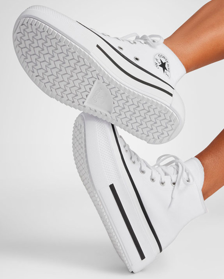 CHUCK TAYLOR ALL STAR DOUBLE STACK PLATFORM BLANCO - 8