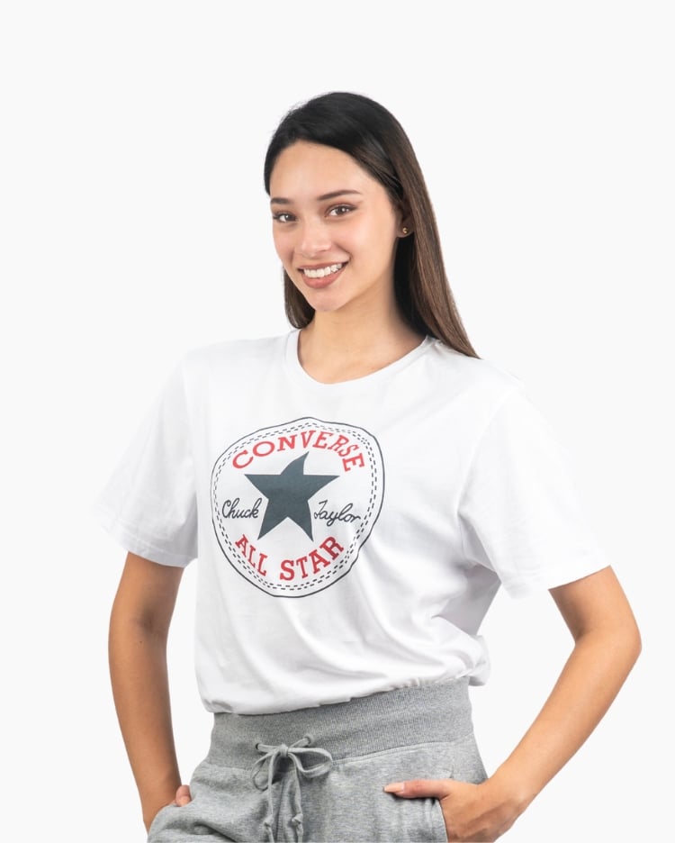 POLO MUJER CHUCK PATCH BLANCO - 1
