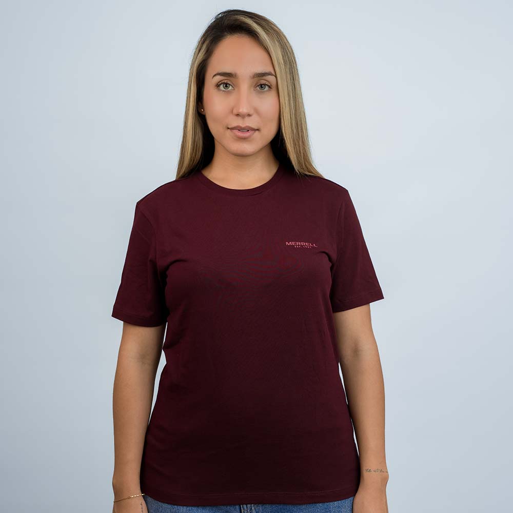 POLO MUJER BASIC MERRELL EST GUINDA - 1