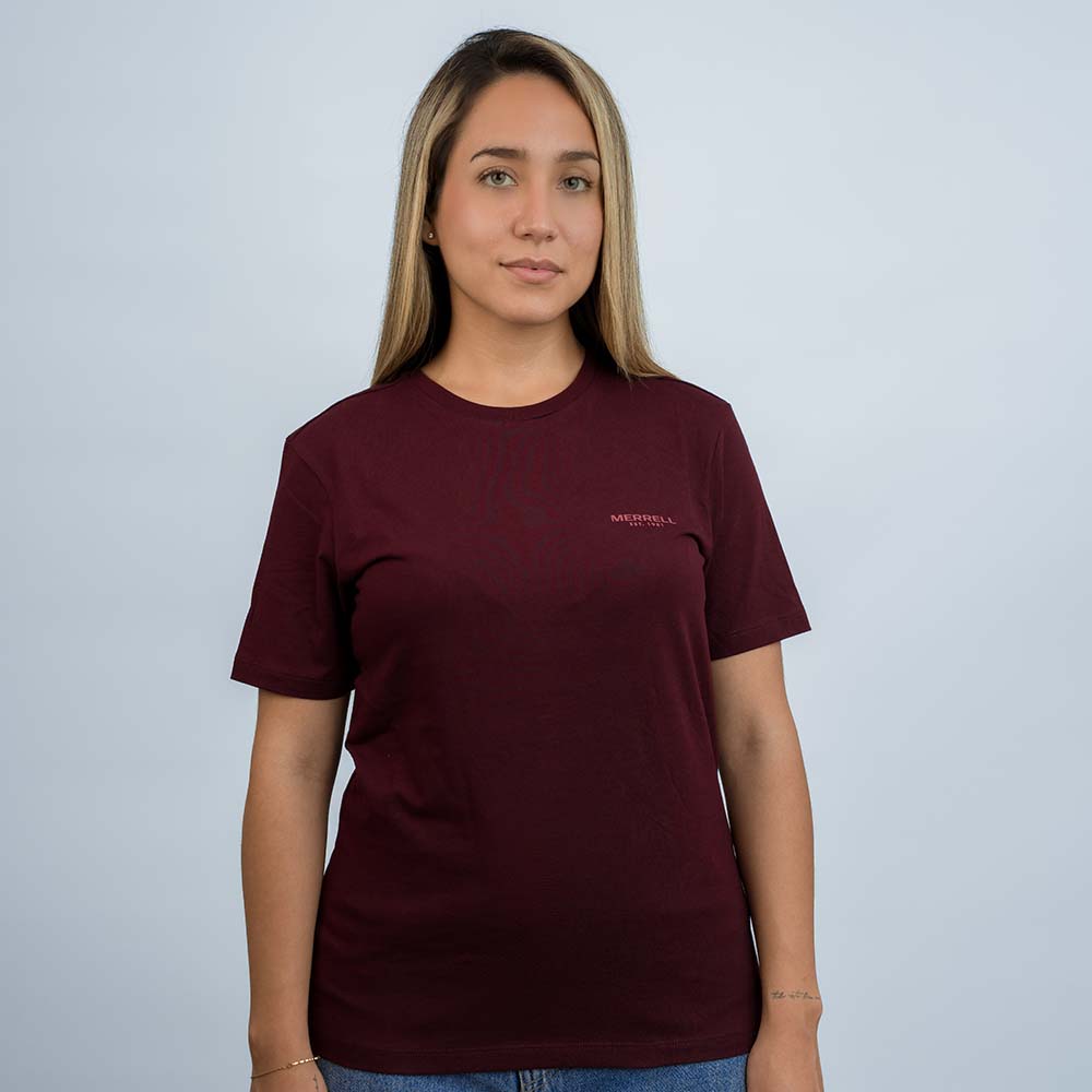 POLO MUJER BASIC MERRELL EST GUINDA - 2