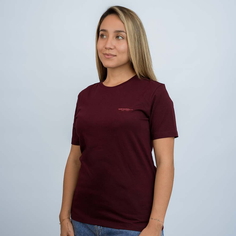 POLO MUJER BASIC MERRELL EST GUINDA - 3