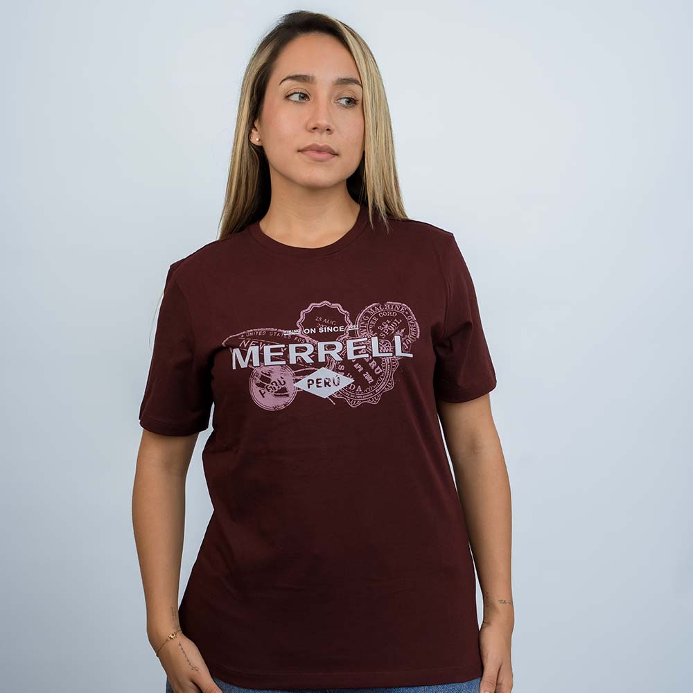 POLO MUJER PERU GRAPHIC GUINDA - 1