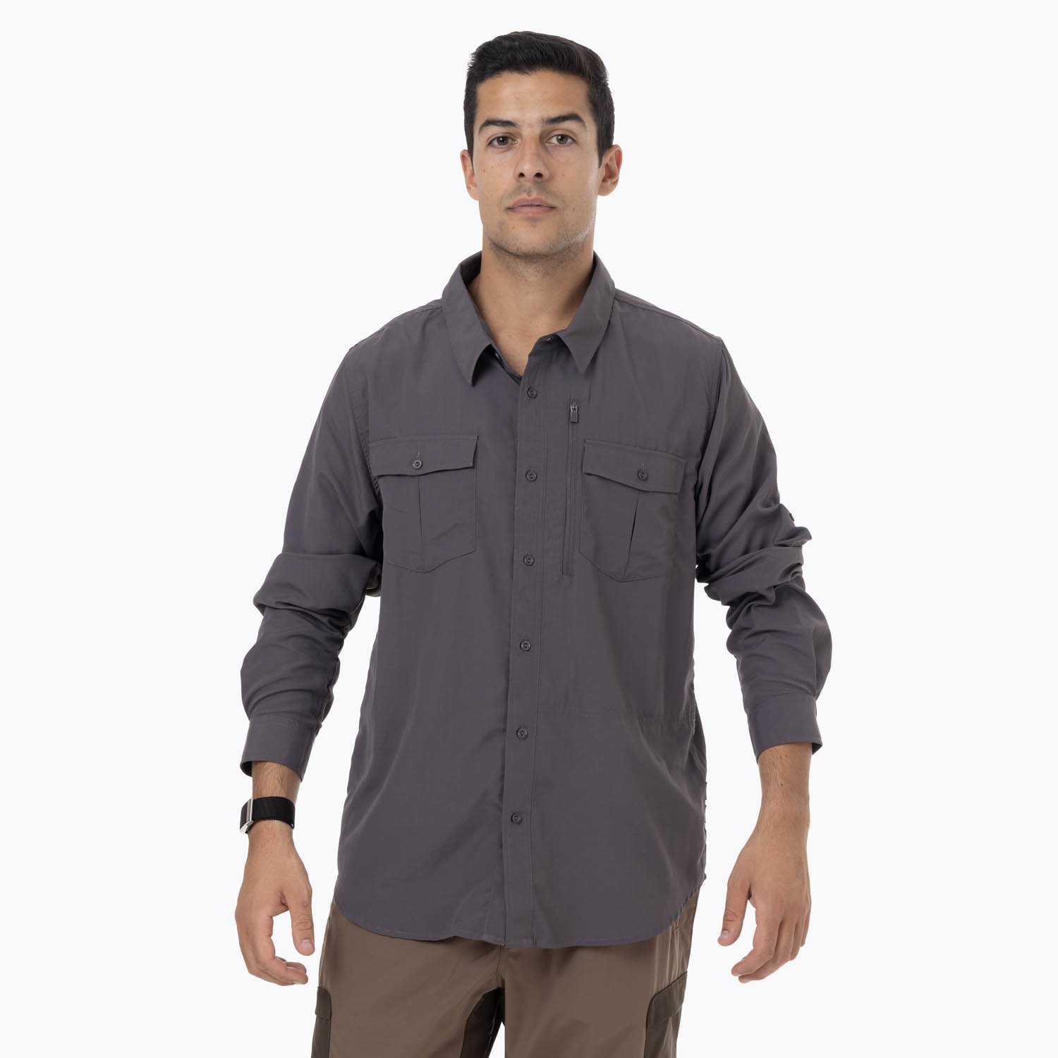 CAMISA HOMBRE KUSKOV GRIS - 1