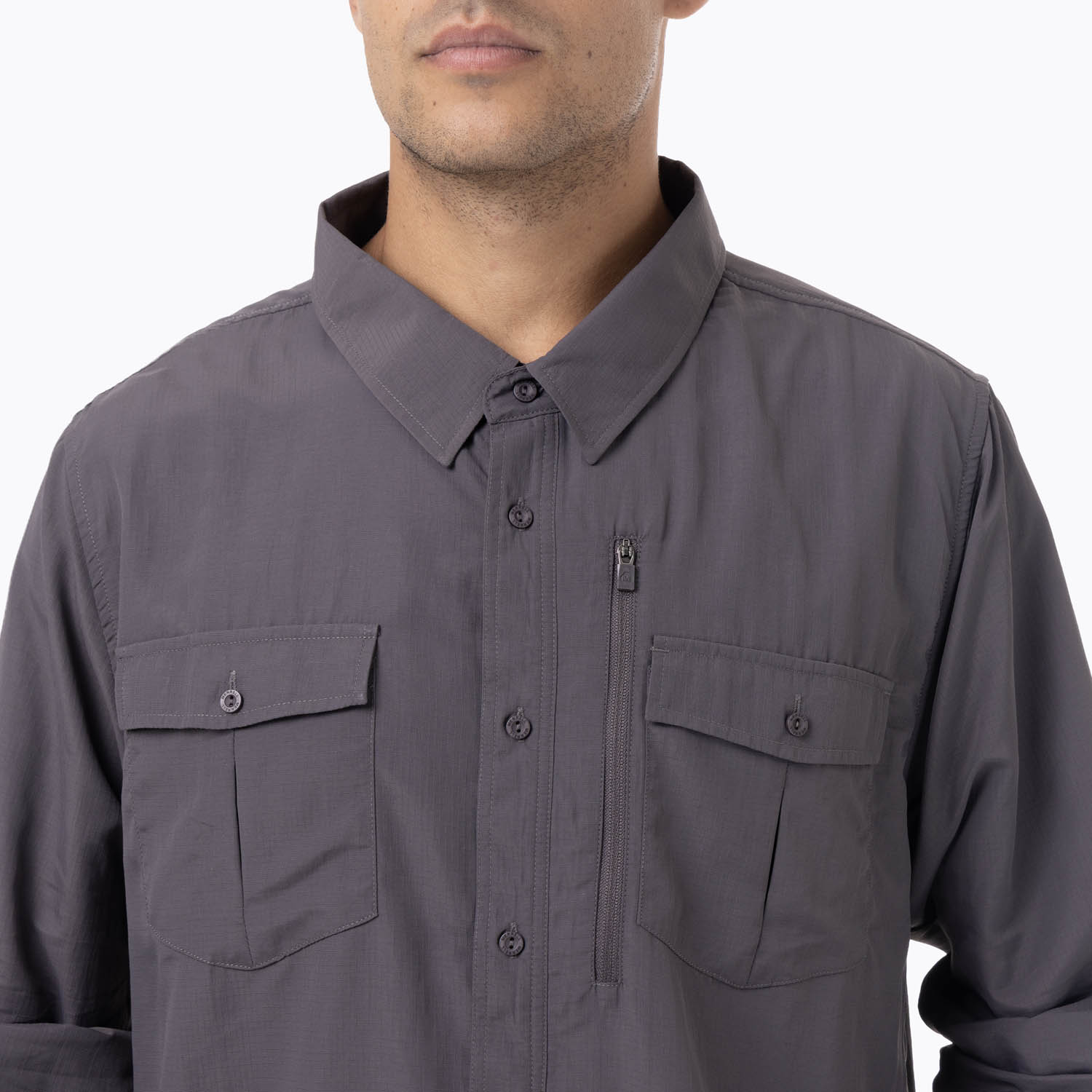 CAMISA HOMBRE KUSKOV GRIS - 4