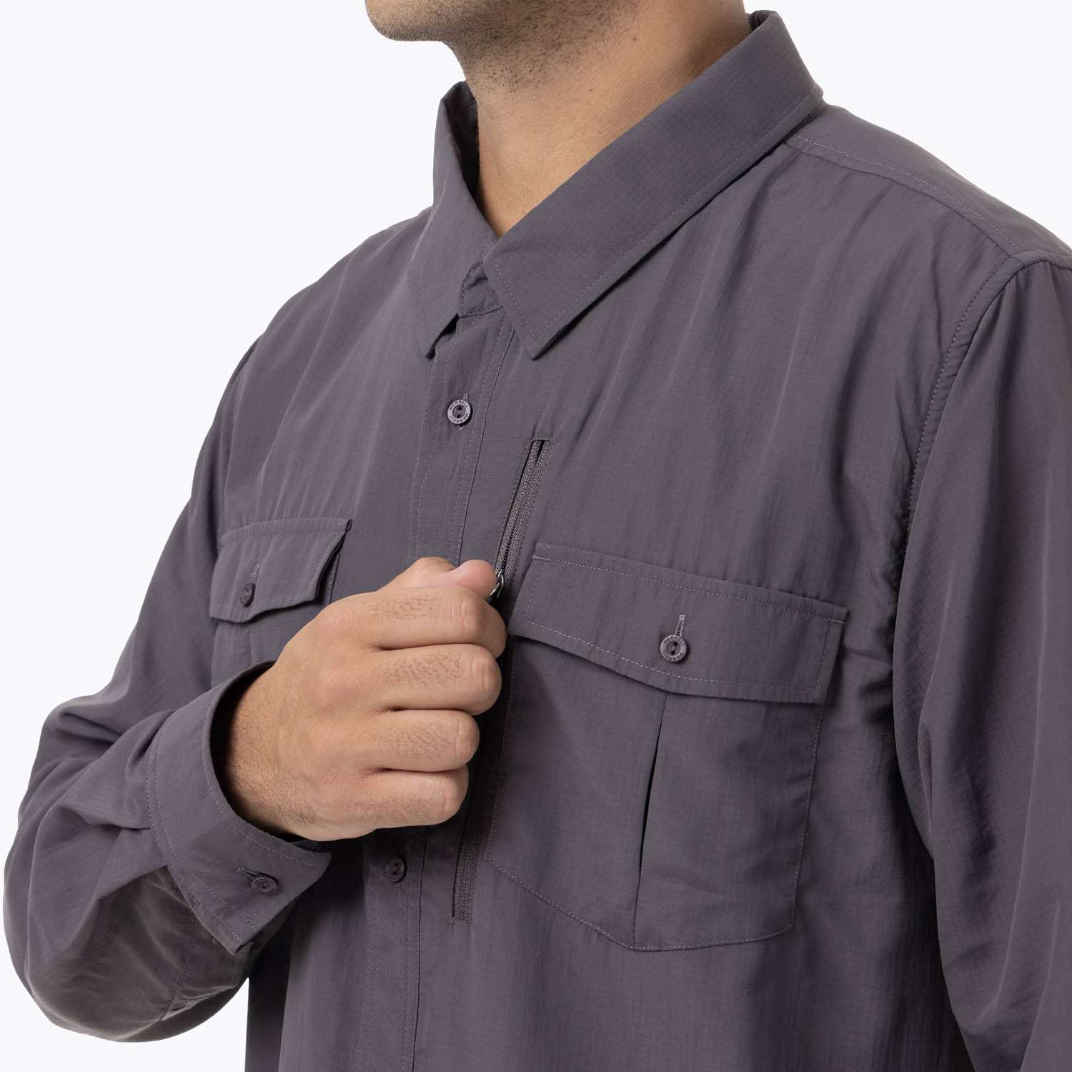 CAMISA HOMBRE KUSKOV GRIS - 5