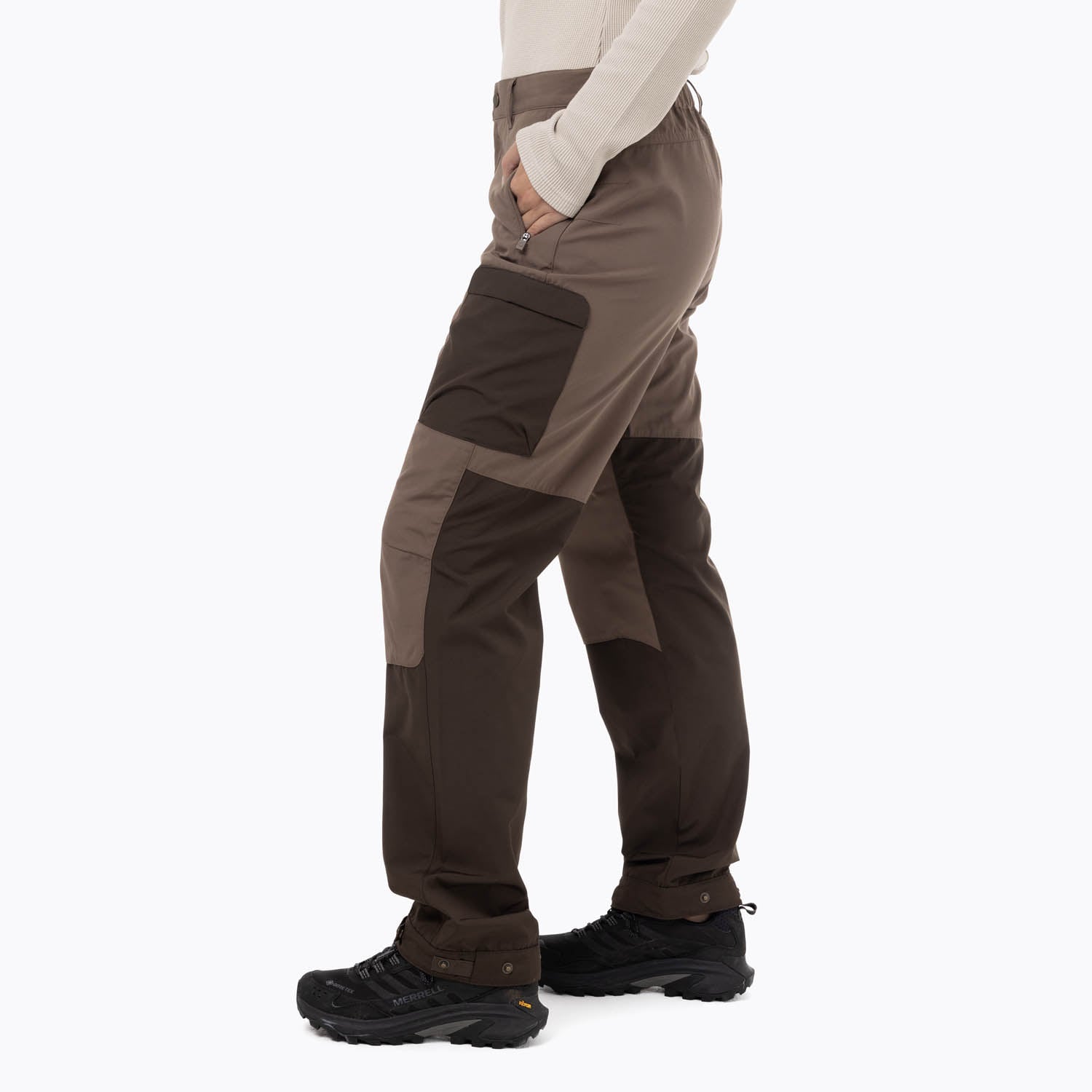 PANTALÓN MUJER TECHNICAL WITH PRE-SHAPED KNEES MARRÓN - 2
