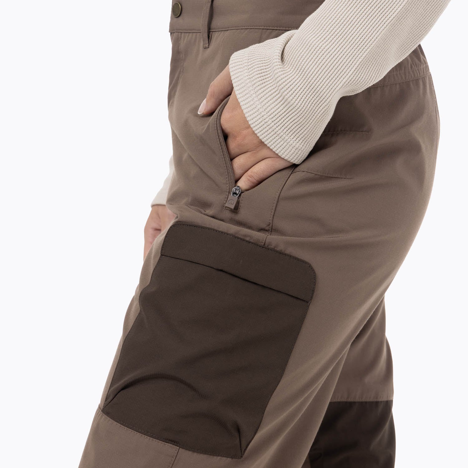 PANTALÓN MUJER TECHNICAL WITH PRE-SHAPED KNEES MARRÓN - 4