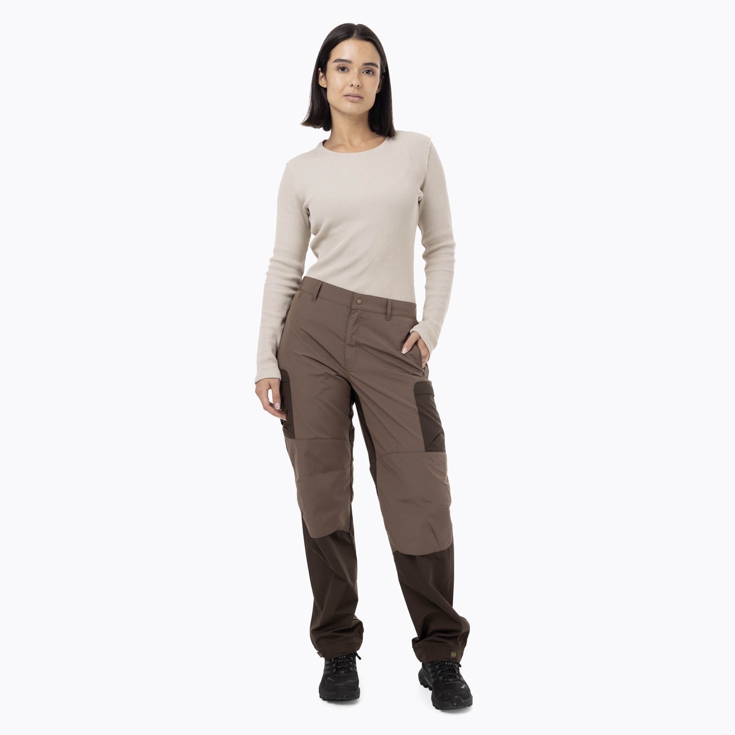PANTALÓN MUJER TECHNICAL WITH PRE-SHAPED KNEES MARRÓN - 7