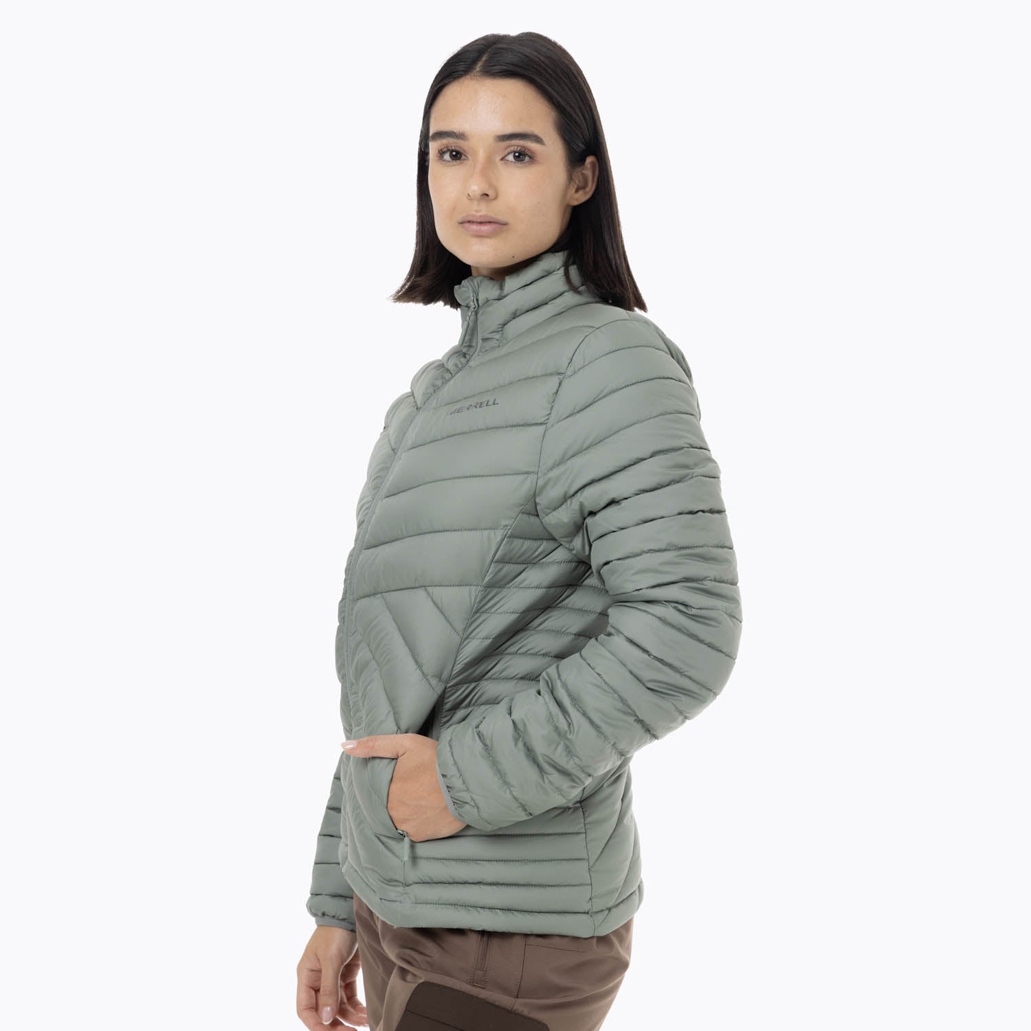 CASACA MUJER FULL ZIPPER PARKA VERDE - 1