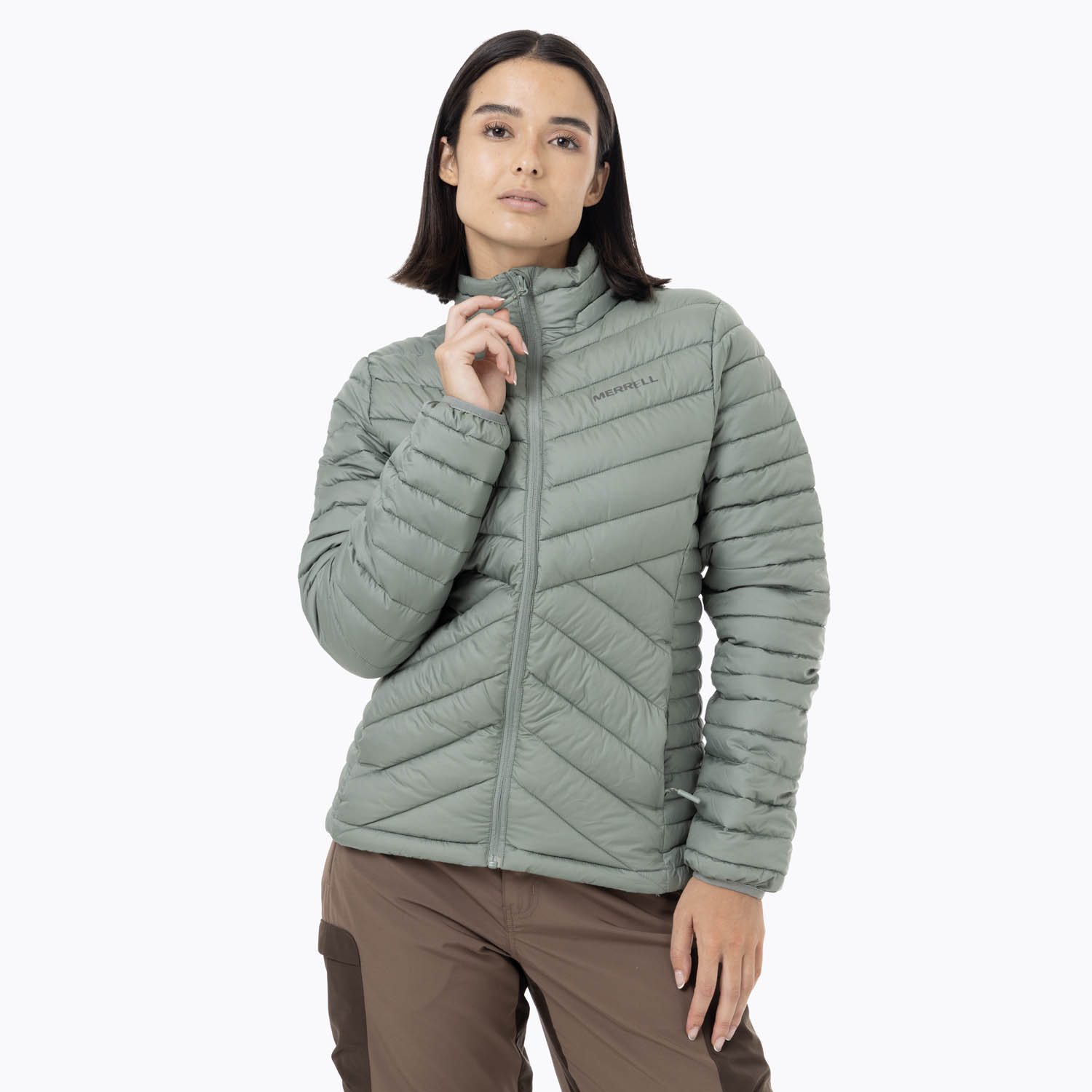 CASACA MUJER FULL ZIPPER PARKA VERDE - 2