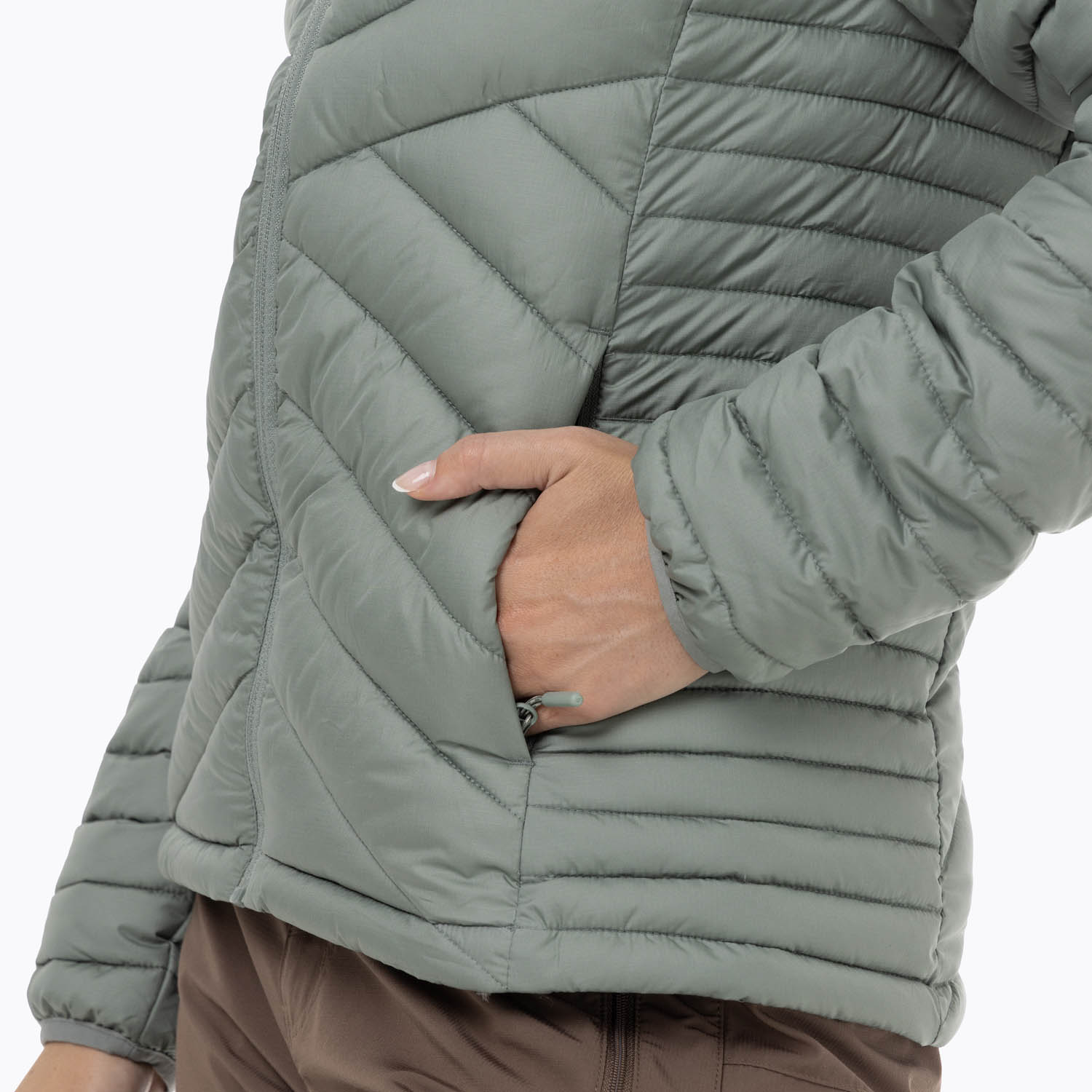CASACA MUJER FULL ZIPPER PARKA VERDE - 5